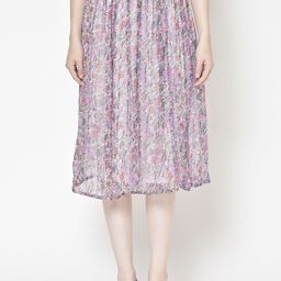 Moda Rapido Printed A-Line Midi Skirt-image-88