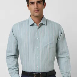 Van Heusen Men Striped Regular Fit Linen Cotton Formal Shirt-picture-11