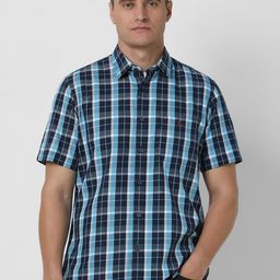 Van Heusen Sport Men Slim Fit Tartan Checks Checked Casual Shirt-picture-31