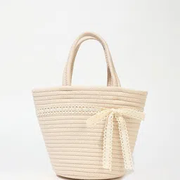LULU & SKY Colourblocked Structured Tote Bag with Tasselled-18