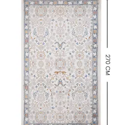 Sapana Carpet-Mats Cream-Coloured Floral No Shredding Polyester Carpet image 3