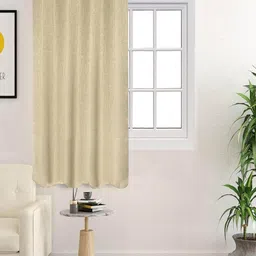 Saral Home Beige Room Darkening Window Curtain-image-57