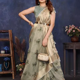 ALAGINI Embellished Embroidered Saree-picture-52