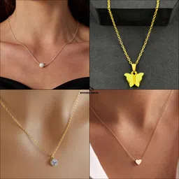 Boghra Sales Set Of 4 Gold-Plated Brass Pearls Chain-image-47