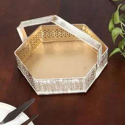 Amaya Decors Hexagon Metal Self Design Organizer-image-2