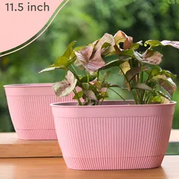 eha Set Of 2Pink Textured PlantersPot-48