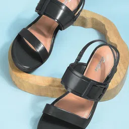Bata Women PU Open Toe Wedge Heeled Sandals-33