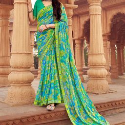 Panzora Abstract Printed Saree-17