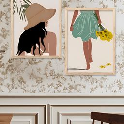 Kotart White & Brown 2 Pieces Modern Wooden Wall Arts-picture-44