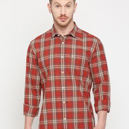 Basics Men Slim Fit Shepherd Checks Opaque Checked Casual Shirt-image-53