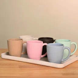 eha Multicolor Classic Coffee Mug 300 ml (6 Pc)Rice Husk Biocomposite-picture-11