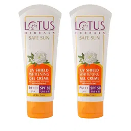 Lotus Herbals Set Of 2 Safe Sun UV Shield Whitening Gel Cream- 50g Each-17