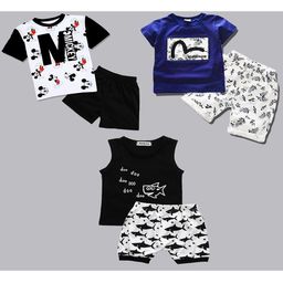 Lofn Unisex Kids Printed T-shirt with Shorts-image-100