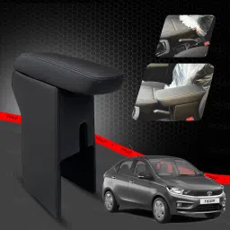 Premium Armrest For Tata Tigor with Moulded Foam(Nappa,Double Black Stitching) Car Armrest-image-69