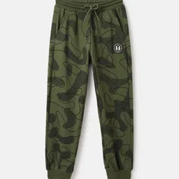 Blue Giraffe Boys Abstract Printed Cotton Mid-Rise Joggers-picture-33