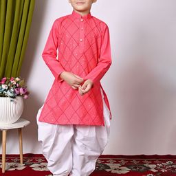 NFC CREATION Boys Embroidered Regular Sequinned Kurta with Patiala-36