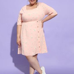 Oxolloxo Plus Size Floral Printed A-Line Dress-image-7