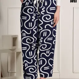 Style Shoes Pack Of 2 Abstract Printed Mid-Rise Lounge Pants-image-73