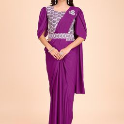 HARIOM FASHION Lycra Saree-image-63
