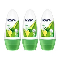 REXONA Pack of 3 Aloe Vera Underarm Roll On Deodorant For Women - 50ml Each-21