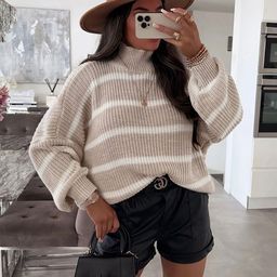 Mast & Harbour Striped Turtle Neck Pullover-picture-11