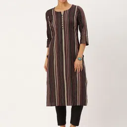 KALINI Striped Straight Kurta With Trouser-picture-43
