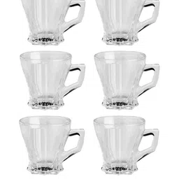 Somil Clear Glass Coffee & Tea Cup / Mug (120 Ml), Enjoy Your Drink in Style, 7.8 X 9.7 X 8 Cm, Pack of 6-image-92