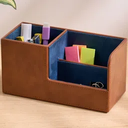 Home Centre Brown Orion Dohphy Wooden Desktop Desk Organiser-38