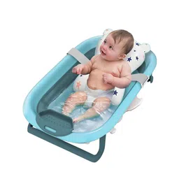 StarAndDaisy Navy Blue Anti Slip Foldable Bath Tub With Cushion-image-91