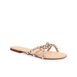 CAI Women Multi Strapped Crystal Flats-picture-14