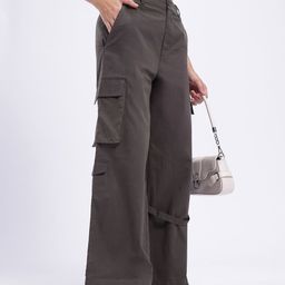 glitchez Women Benevolent Baggy Pure Cotton Cargo-Style Trousers-image-52
