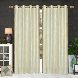 150 cm (5 ft) Polycotton Room Darkening Window Curtain (Pack Of 2)-17