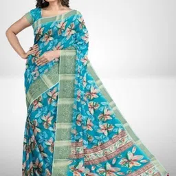 J 6 DESIGNER Woven Design Floral Printed Saree-picture-40