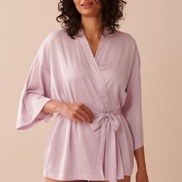 La Vie en Rose Shawl Collar Bath Robe-image-99