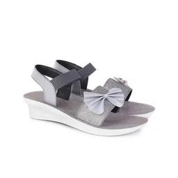 PENNEN Women Bows Detail Open Toe Flats-image-39