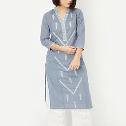 max Women Embroidered Chikankari Kurta-36