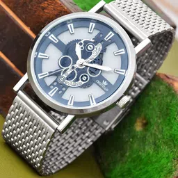 CRESTELLO Men Stainless Steel Bracelet Style Straps Analogue Watch CR-WT246-BLU-CH-picture-29
