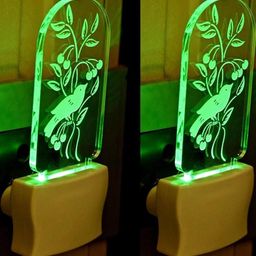 SOMIL Set of 2 3D Illusion Effect Multicolour Led Night Lamp-image-45