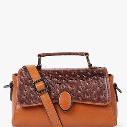 Scrumbler Embellished Leather Structured Handheld Bag-18