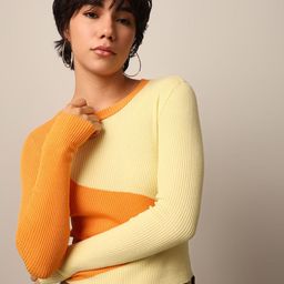 ONLY Women Colourblocked Pullover Sweaters-image-88