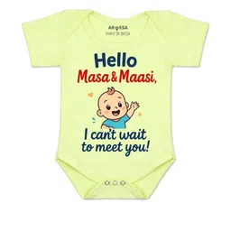 Arvesa Kids-Unisex Yellow Cotton Rompers-picture-36