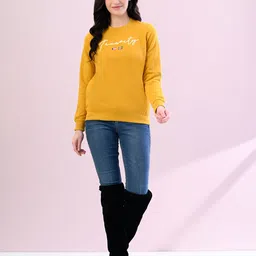 Mast & Harbour Women Printed Round Neck Sweatshirt-picture-18