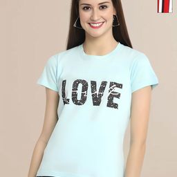 Mast & Harbour Women Typography 2 Printed Applique T-shirt-picture-23