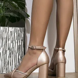 PURPLEHUNT PU Block Mules with Buckles image 3