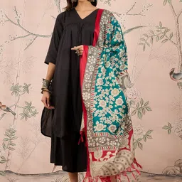 InWeave V-Neck Kurta With Palazzos & Dupatta-55