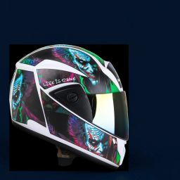 Flip Up Full Face Stylish with Rainbow Visor For Unisex Bike Helmet(A4) Motorbike Helmet-image-77