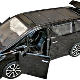 Die-Cast Pull Back Model Metal Car Open The Door Model Car for Kids Boy (Black)-image-5
