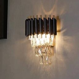 Black Mamba Wall Light (Metal and Crystal), Pack of 1 Wall Lights Lamp Shade-40