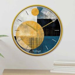 random Multicolour Modern Plastic Stylish Non Ticking Silent Analog Wall Clock -12 inch-picture-24