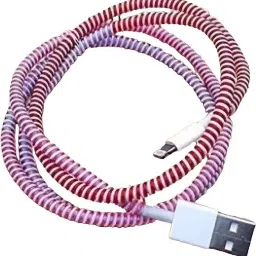 FreshDcart Spiral Cable Wrap Protector Earphone Cable Saver Winder for iPhone & Android Mobile Charging Cable/Earphones 50cm Cable Protector-image-64